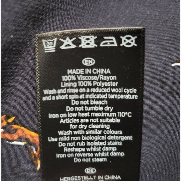 Hobbs London Lainey Shirt Dress Navy Blue Fox Print - Picture 13 of 15